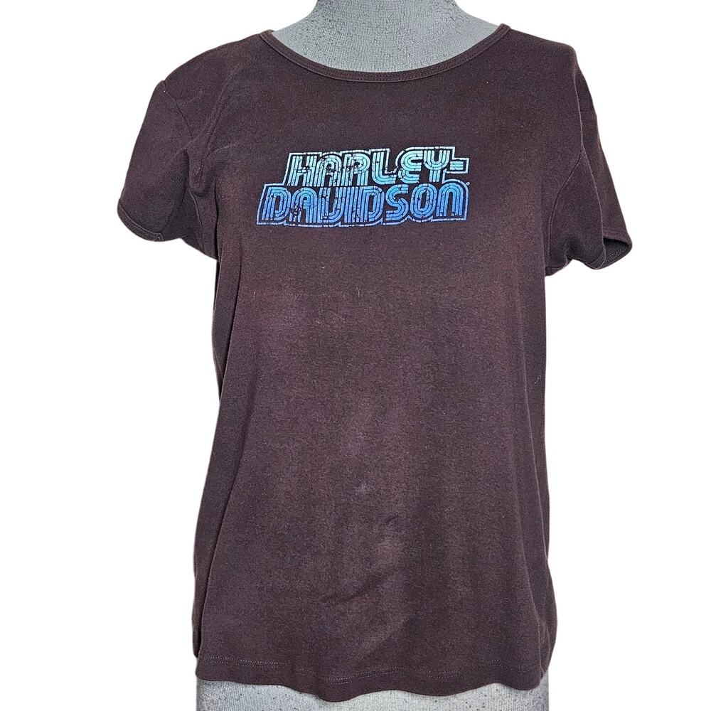 Harley Davidson Melbourne Australia Brown Slim Fit Cotton Tee Size XL